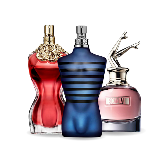 Sada 3 parfémů perfumes LA BELLE, ULTRA MALE, Gaultier SCANDAL 100ml